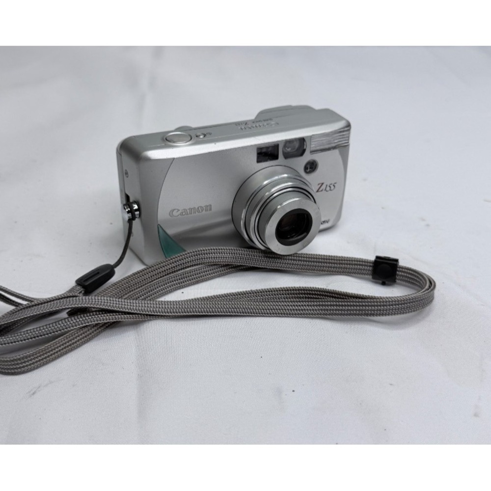 Canon Sure Shot Z155 35mm Point & Shoot Film Camera Silver Tested Working